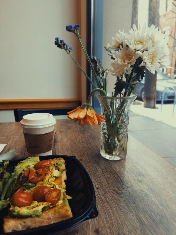 Sad little flower. Great breakfast.