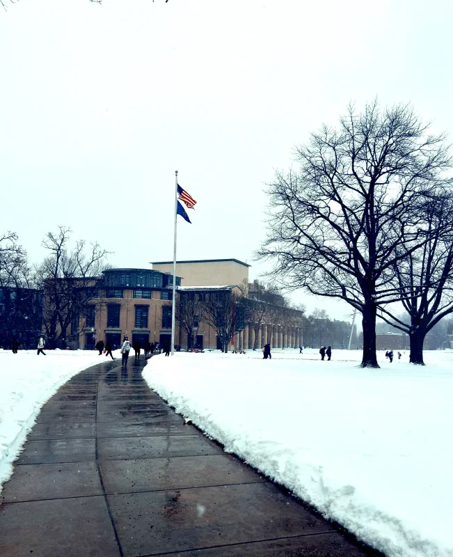 Winter on campus.